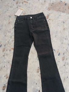 Trendy Flared Black Jeans