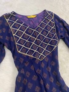 Elegant Blue Printed Kurta