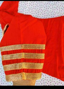 orange 🧡 Kurta with Gold Embellishments