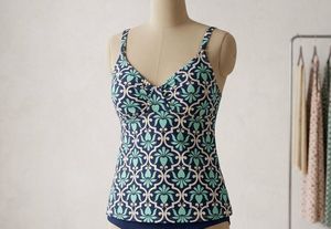 Retro Print Tankini Top