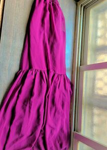 Magenta Ethnic Skirt &amp; Top Set