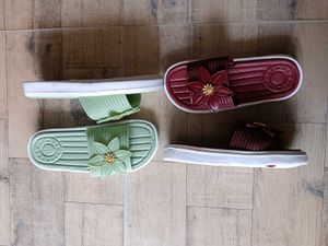 Cute Floral Slides - Set of 2 Pairs