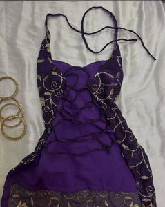 Stunning Backless Desi Floral Halter Top