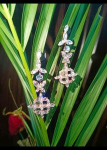 Western Korean Long Earrings Design