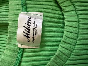 Vibrant Green Ribbed Long Sleeve Top