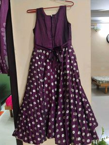 Elegant Purple Ethnic Gown