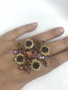 Vintage Rhinestone Cocktail Ring