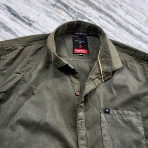 Men's Olive Green Casual Shirt
