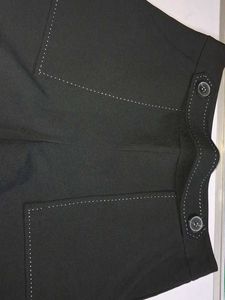 Stylish Black Pants with White Stitching