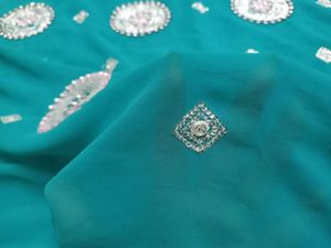 Heavy sequence work saree