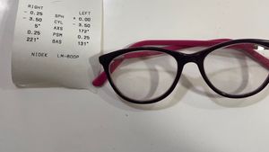 Stylish Black &amp; Pink Eyeglasses (-3.5D cylinder)