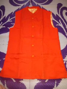 Men's Orange Nehru Jacket