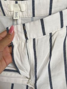 Striped Wide-Legged Pants