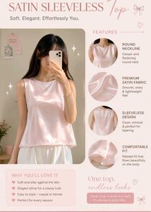 Elegant Satin Sleeveless Top