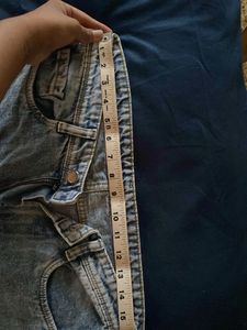 denim straight leg jeans
