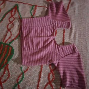 Pink Striped Blouse