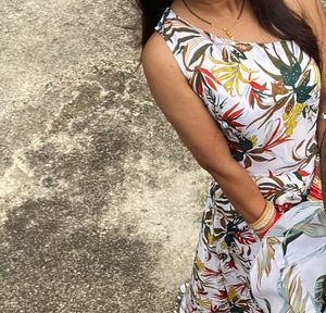 Floral One-Shoulder Maxi Dress