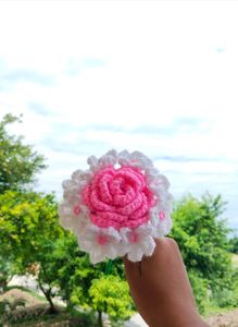 Sale🔥Combo Of Pink Rose And Forget Me Not Flower