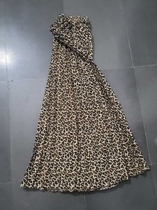Leopard Print Maxi Skirt  strechable upto 4xl