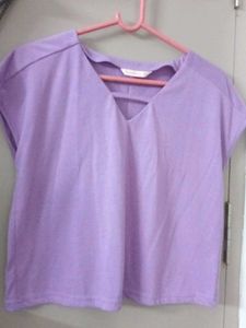 Lavender V-Neck Top