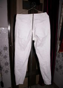 Ripped White Denim Jeans
