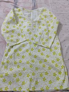 Floral Print Cotton Kurta