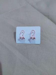 Korean Rose Gold Ad &amp; Pearl Earrings