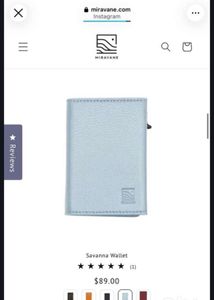 imported from usa MIRAVANE Blue Leather Bi-Fold Wa