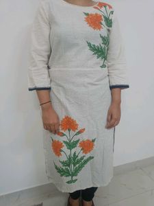 W Floral Print Straight Kurta