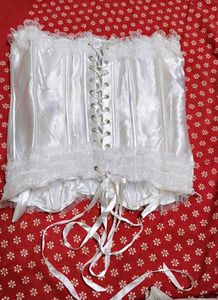 White Lace Corset Top with Bows