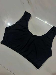 Dark navy blue Crop Sports Bra