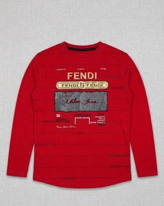 Red Graphic Long-Sleeve Casual T-Shi