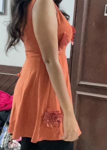 Floral Detail Skater Dress