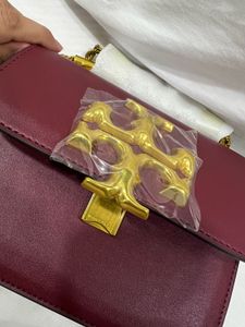Tory Burch Burgundy Leather Crossbody Bag