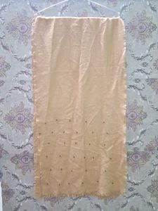 Beige Embellished Scarf