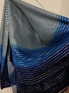 Elegant Blue Ombre Saree
