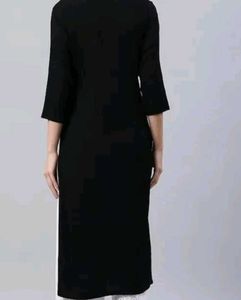 Embellished Black Kurta