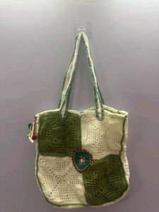 Handmade Crochet Granny Square Tote Bag