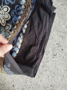 Black Saree with Paisley Border