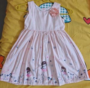 Cute Pink Floral Dress for Girls