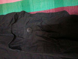Black Cargo Pant Side Two Pockets