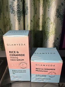 Glamveda Rice & Ceramide Serum & Moisturizer