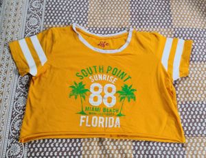 Orange Go To Summer Crop Top