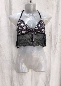 16238. Floral Lace Trim Camisole Top
