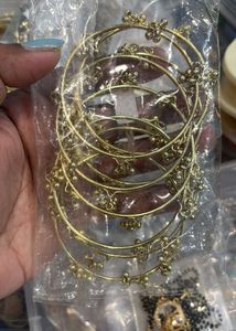 Gold-Tone Ethnic Bangles