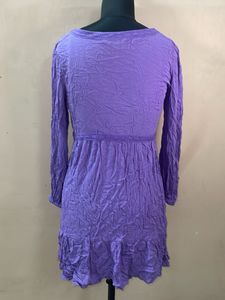 Purple Crinkled Kurta