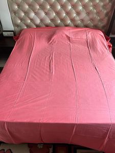 Double shade Coral King Bedsheet set