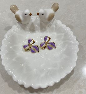 Cute Blue Bow Earrings 🎀
