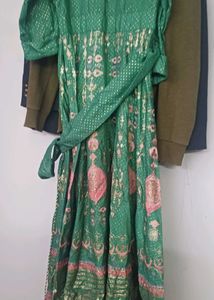 W brand Green festive kurta