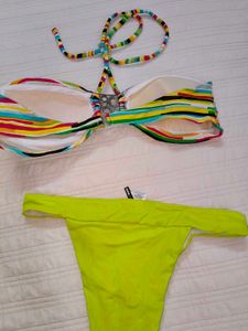 Stylish Striped Bikini Set